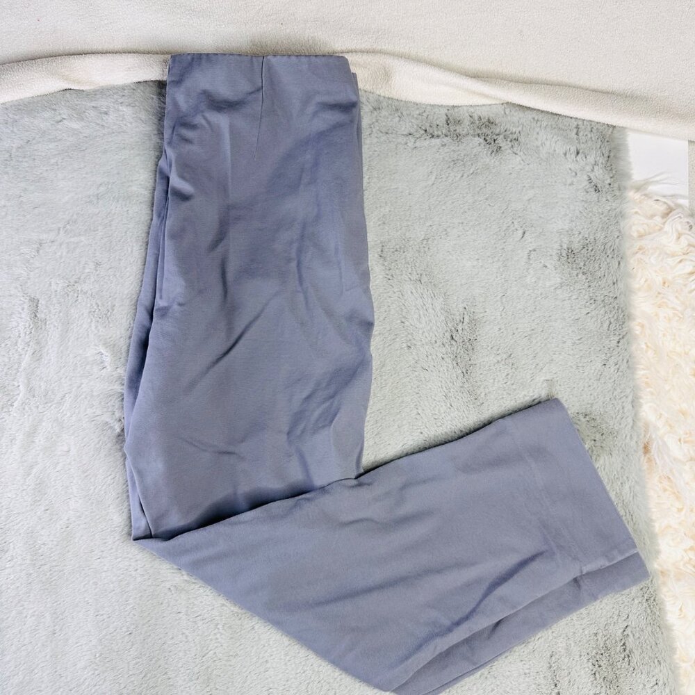 J JIll Pants Womens 14 Essential Cotton Stretch Pull On Knit Gray Pointe Tapered